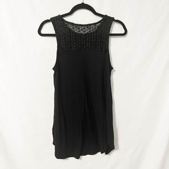 Old Navy Black Sleeveless Tank Lace Accent Size SP - Picture 5 of 6